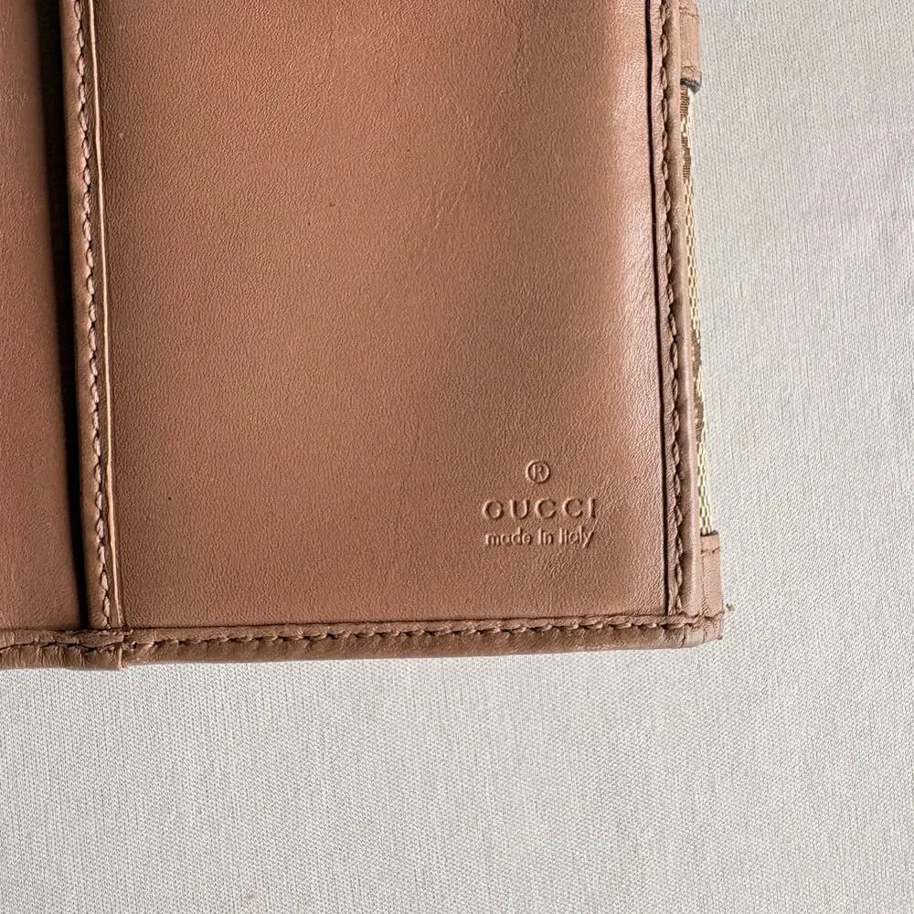 Gucci GG Canvas Wallet - Red/Tan Web Stripe, Made in Italy